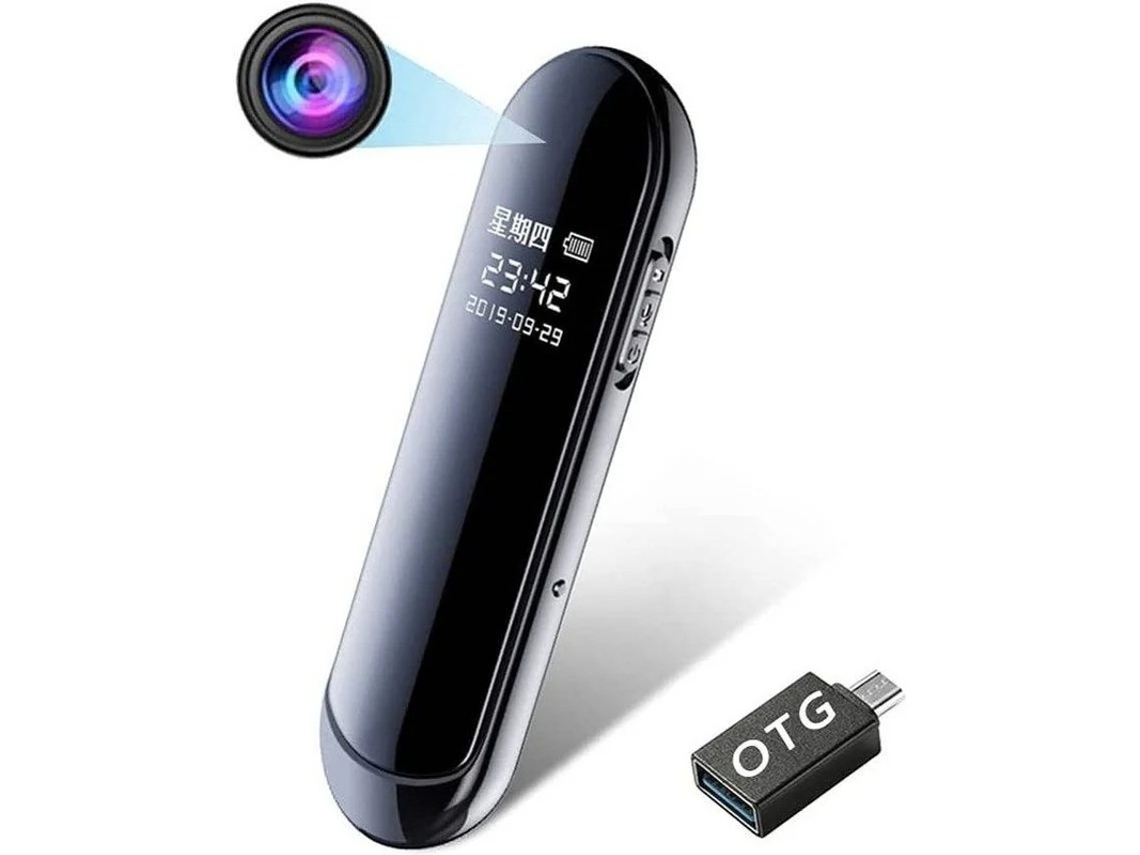 Mini Spy Camera 1080p Hd 160° Angular Carro Casa 32gb Preto