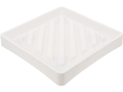 Carrinho para Plantas Feito de Pp com Rodas Quadradas e Ocultas para Facilitar o Uso, Vaso de Flores Branco para Jardim CHABERLU