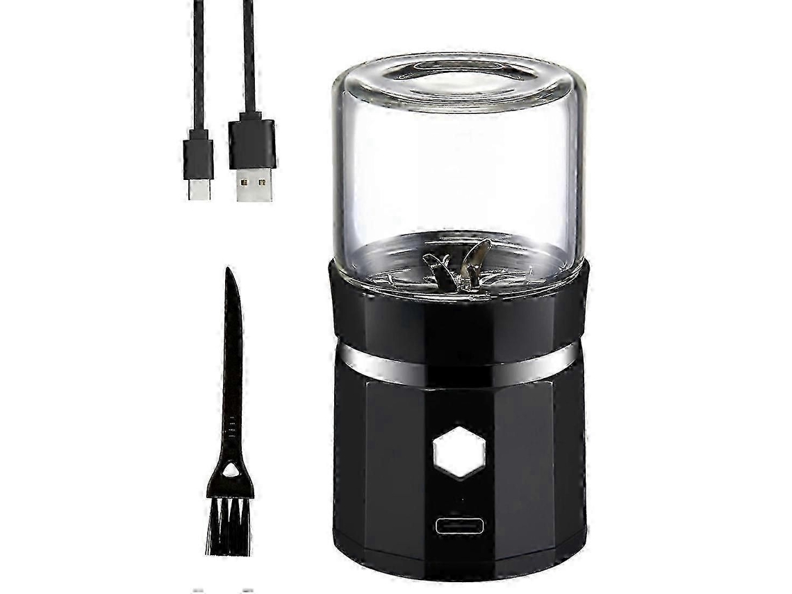 Mini Moedor Elétrico Portátil para Baunilha, Recarregável Via Usb, com Escova de Limpeza Chá. GOKOCO
