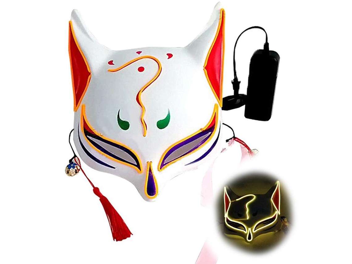 Cobertura Facial Led Halloween Cosplay Carnaval Mascarada