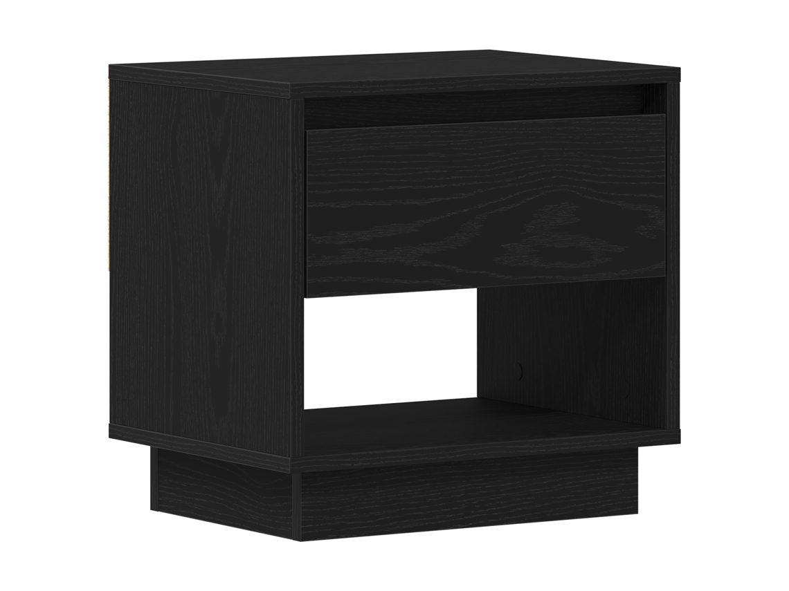 Conjunto 1 Mesa-de-cabeceira Vidaxl Preto Derivados De Madeira (45 X 34 X 44 Cm)