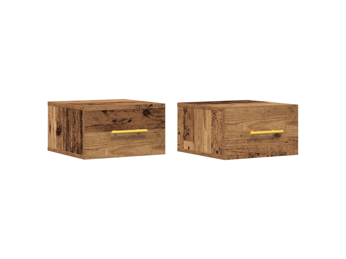Conjunto 2 Estante De Armazenamento Vidaxl Castanho Derivados De Madeira (35 X 35 X 20 Cm)