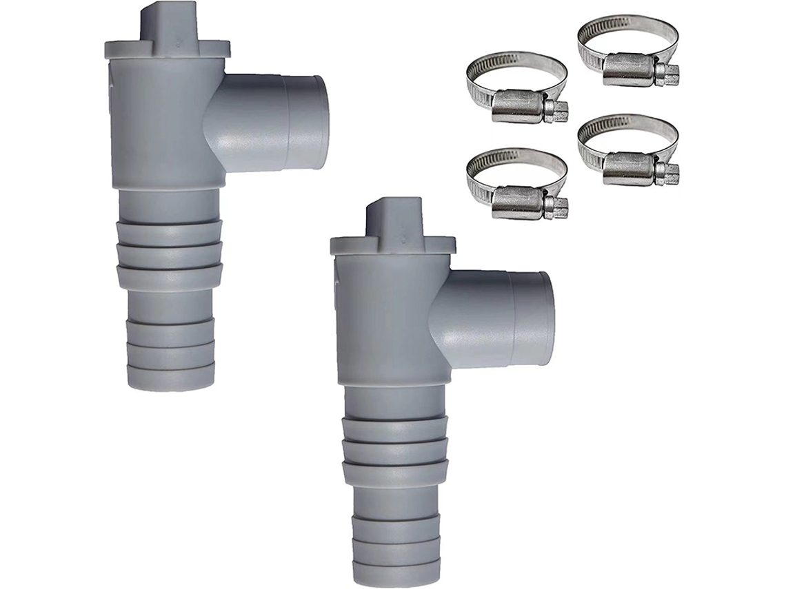 Válvula De Piscina Com Braçadeiras De Mangueira 2 Válvulas E 4 Braça Inf