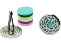 Garvalon Aromatizador De Carro Em Formato Lótus Com Clipe, Mini Difusor De Perfume Com 2 Almofadas Feltro Cores