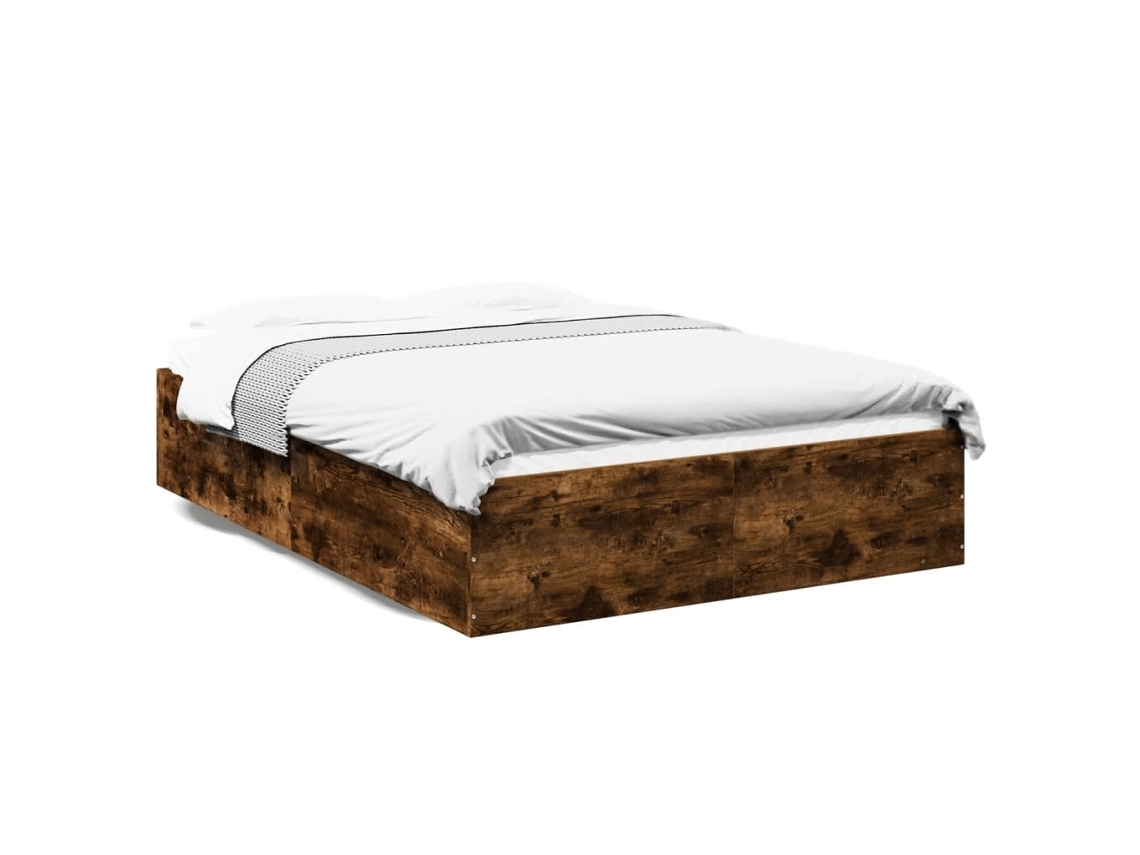 Estrutura de Cama MAISON EXCLUSIVE Derivados de Madeira Carvalho Fumado (120x200 cm)