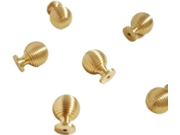 Conjunto De 4 Puxadores Redondos Modernos Em Latão Dourado Com Um Furo Para Gaveta Guarda Roupa, Armário De Cozinha