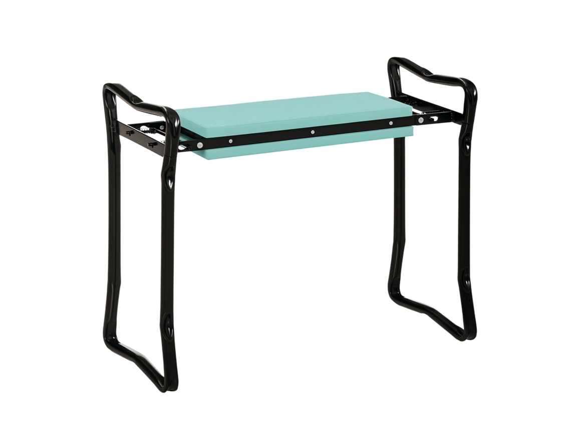 Banco Jardinagem Dobrável Bolsos Ferramentas Apoio Joelhos 150kg 58x28x49cm Verde