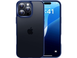 Capa para iPhone 16 Pro Max YURU, anti impacto, militar, fino, matte, azul