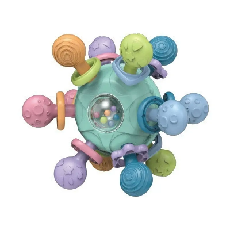 Brinquedo Mordedor Bebé Sensorial CHRUI 3 18 Meses Alivio Gengivas com Anéis (verde)