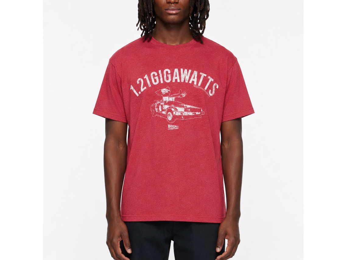 Rockinstone Back To The Future Movie The B Team Heather Red Adult T-shirt Size:xxxl