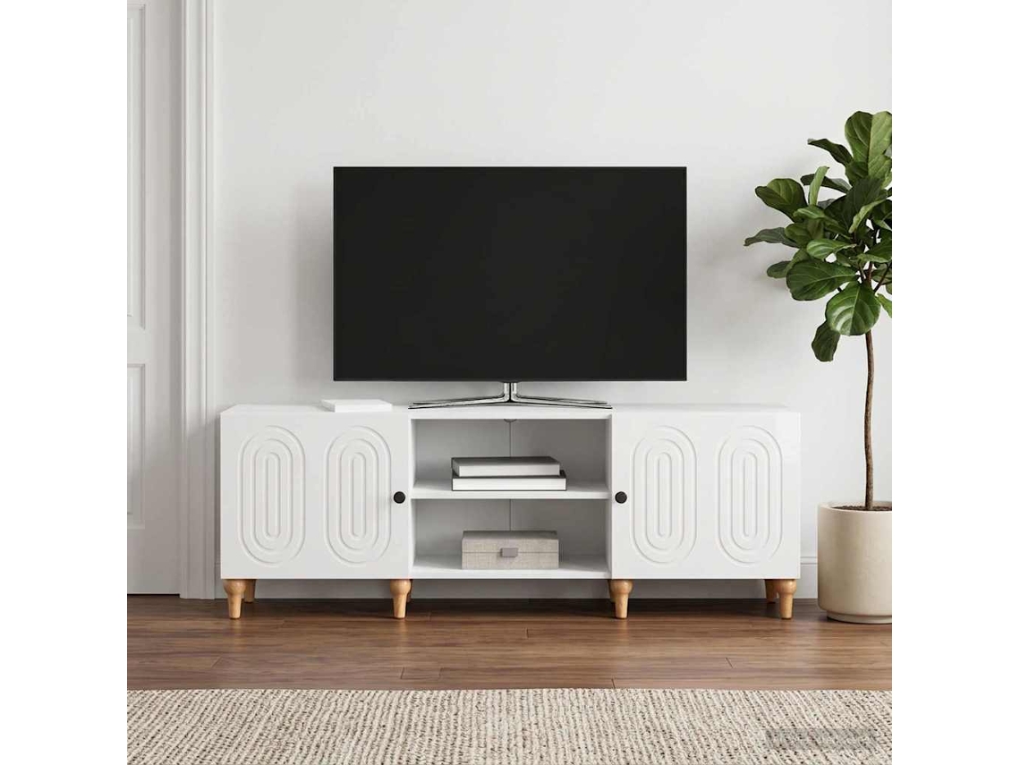Vidaxl Gabinete Para Tv Branco Brilhante 150 X 31 X 50 Cm