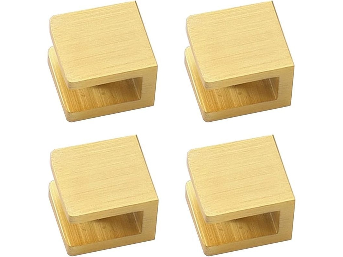 2026 juego de 4 Abrazaderas de Vidrio de Latón Sin Taladrar para Vidrio 8 10mm Color Dorado