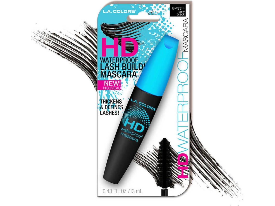 Máscara de Pestanas L.A. COLORS HD Waterproof Very Black - Preto (13 ml)