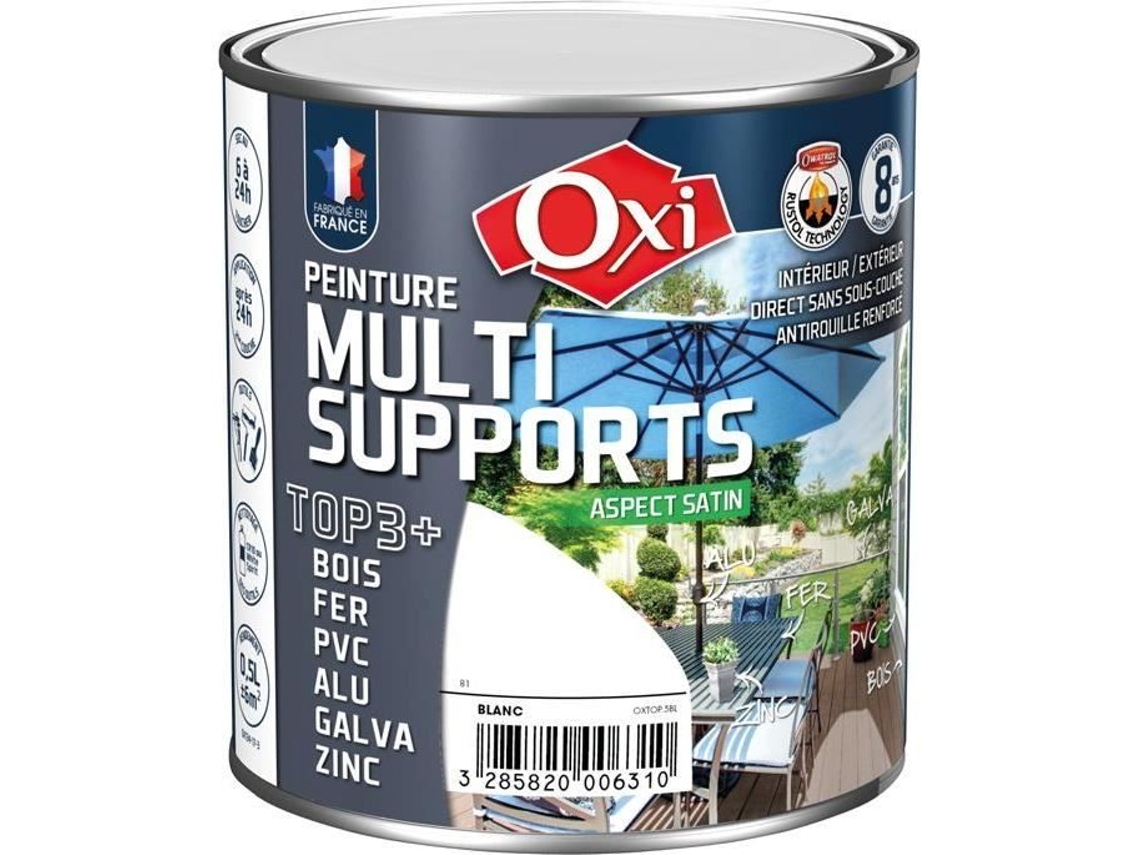 Tinta Multi Superfícies Oxi Top3 Acetinado 0,5 L Branco