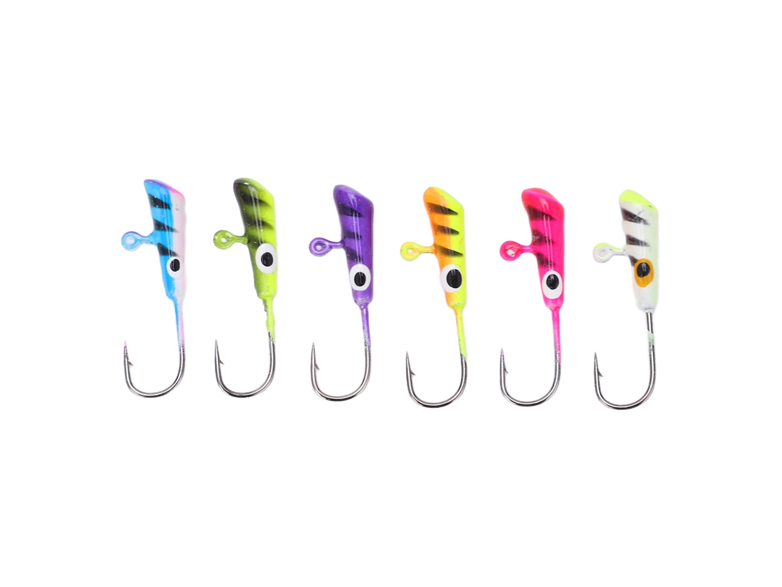 Isca de Pesca de Gelo Mini Jig 6 Peças Aço Carbono