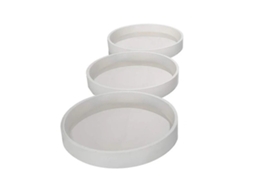 Conjunto de 3 Porta copos Redondos Grandes para Montar em Molde de Silicone, Diâmetro de 10 Cm, para Fundição em Resina AQUAFORGE