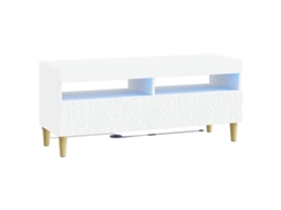 Vidaxl Gabinete De Tv Led Branco Derivados De Madeira