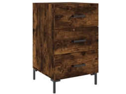 Bedside Cabinet, Bedside Cabinets Vidaxl Marrom Madeira Processada (n/a)