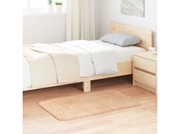 Vidaxl Tapete Shaggy De Pelo Alto Navarra 60x100 Cm Poliéster Bege