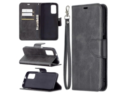 Capa De Couro Pu Com Textura De Pele De Cordeiro Retrô, Cor Pura, Formato Flip Horizontal, Com Suporte, Compartimentos Para Cartões, Carteira E Cordão