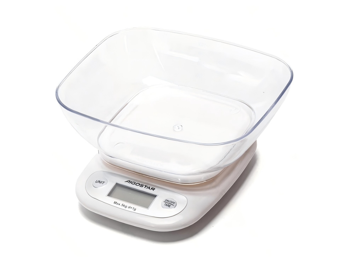 Balança Digital para Cozinha Aigostar 5kg, Precisão 1g, com Tigela, para Culinária e Confecção SINI TECH STORE