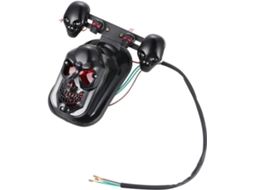 Lanterna Traseira Para Motocicleta,com Caveira Decorativa,acabamento Eletrogalvanizado Preto,