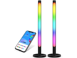 Luminária De Mesa Inteligente Com Iluminação Ambiente Rgb Para Tv, Controle Por Aplicativo Bluetooth, Luminária De