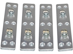 Conjunto De 4 Peças Ferragens Para Dobradiças Cama Tofficu, Em Ferro Prateado Antiferrugem, Para Estruturas De Madeira E