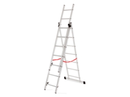 Escada de alumínio básica 3x7 degraus 150kg Awtools