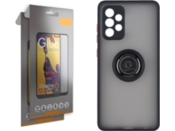 Capa e 2 Películas Full Samsung Galaxy A52 5G SKYHE Gel Bumper Ring Preto
