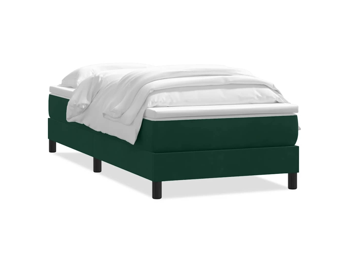 Cama com Molas em Veludo Verde Escuro MAISON EXCLUSIVE (200x220 cm)