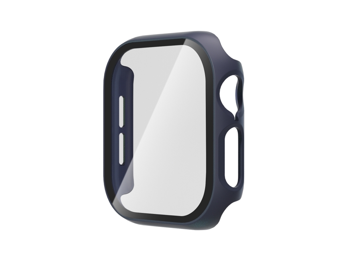 Capa para Apple Watch Series 10 46 mm com Protetor de Tela de Vidro Temperado Azul Meia Noite XIAOMOYU