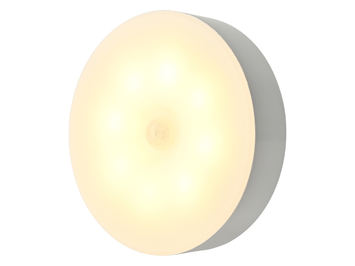 Luz Noturna Inteligente Recarregável com Detecção de Movimento para Mesa Cabeceira, Guarda, Roupa e Corredor BRILVIBERA