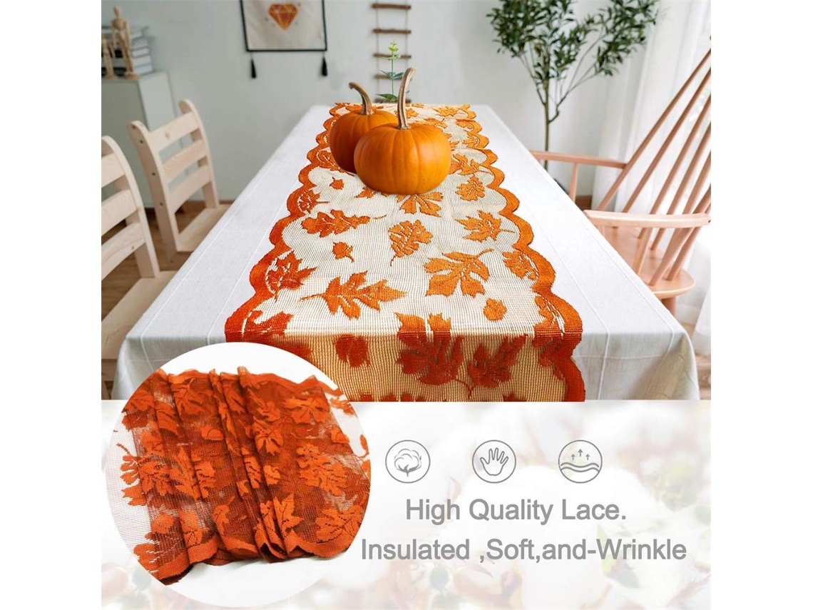 Laxiscreed Guardanapo De Mesa Rendas Maple Leaf Para Outono E Ação De Graças