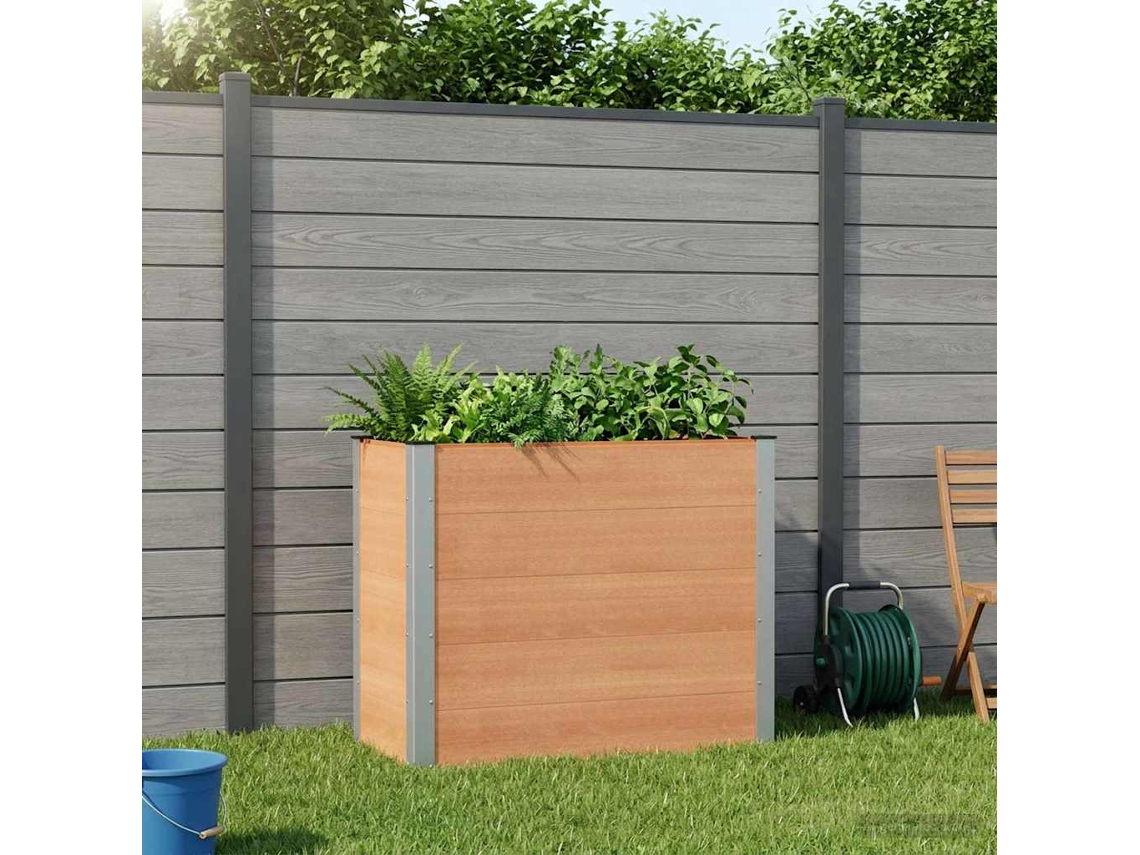 Vidaxl Canteiro De Jardim Elevado Castanho 100 X 50 X 91 Cm