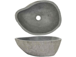 Lavatório Vidaxl Cinzento-acastanhado Pedra ((37-46)x(29-36)cm)