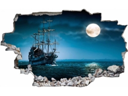 Adesivos Adesivos Efeito 3d Adesivo Ferry Sticker Decoração Murale Quarto e Sala 70x110cm