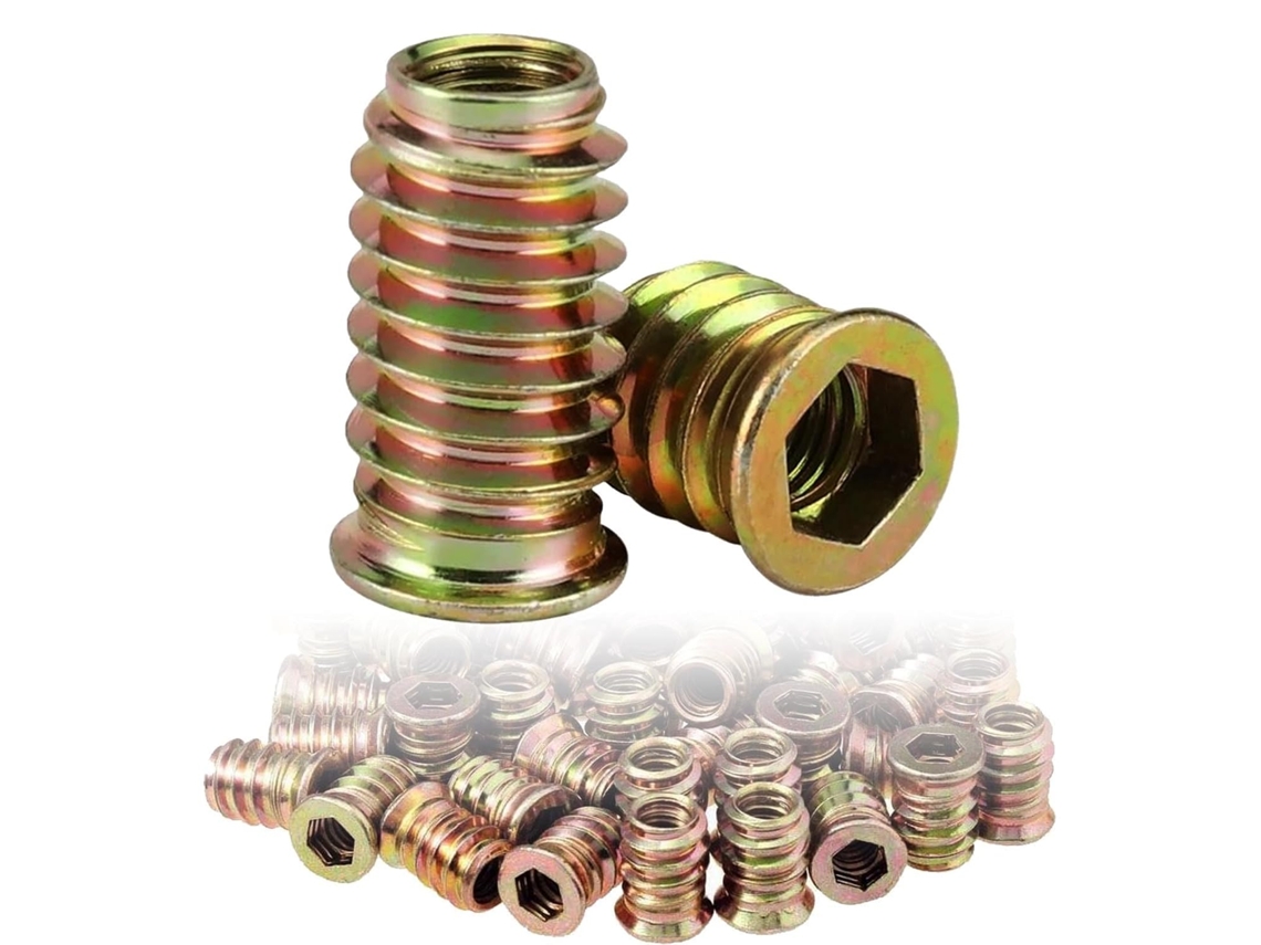 Insertos Roscados Com Encaixe Hexagonal, M4 M5 M6 M8 M10, Parafusos De