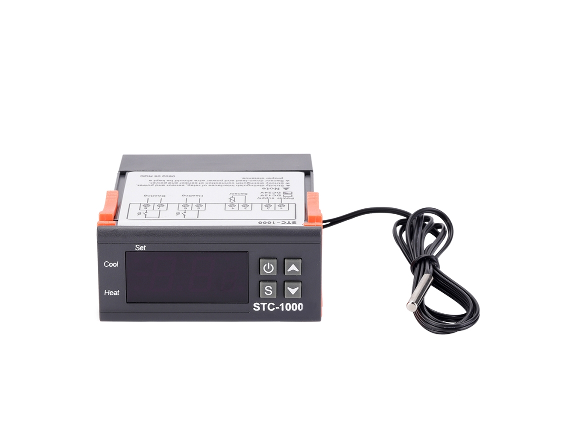 Controlador De Temperatura Digital Stc-1000 Termostato Modos Aquecimento E Resfriamento 12v 10a