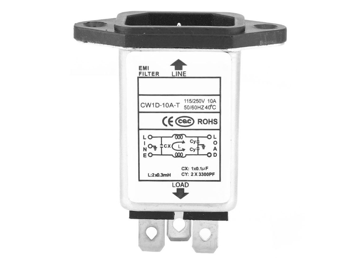 Filtro de alta qualidade plugue masculino IEC 320 C14 10A componentes eletrônicos