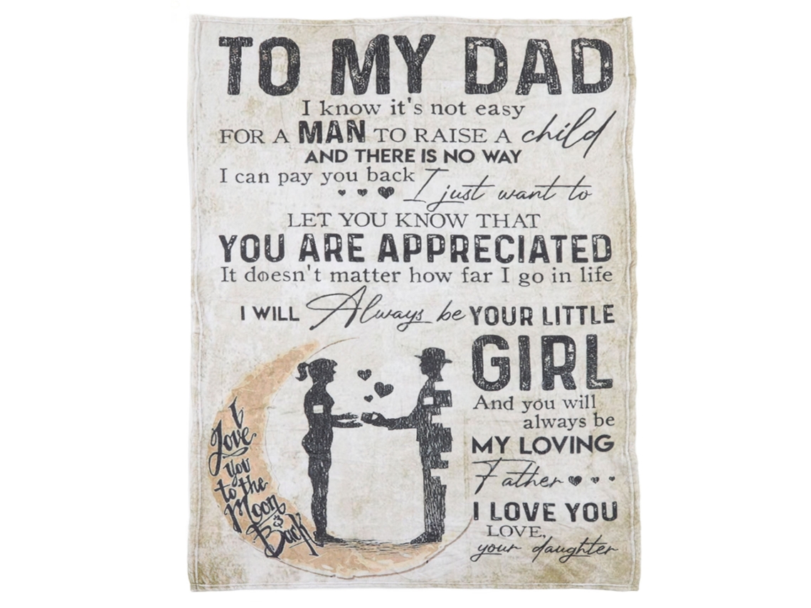 Manta para papai, tema dia do pai, personalizada, 150x120cm | S/MARCA