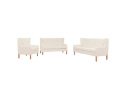 Sofa Set, Sofa Sets Vidaxl Branco Tecido (n/a)