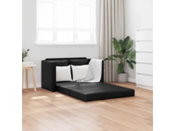 Vidaxl Sofá-cama Sem Pés 112x174x55 Cm Couro Artificial Preto