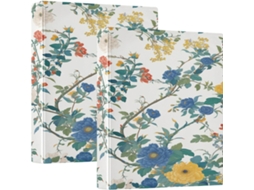 Lindos Fichários Escolares Elegantes Com Estampa De Flores Da Primavera, 3 Argolas E Capa Com Bolso, Pacote Com 1 2 Unidades