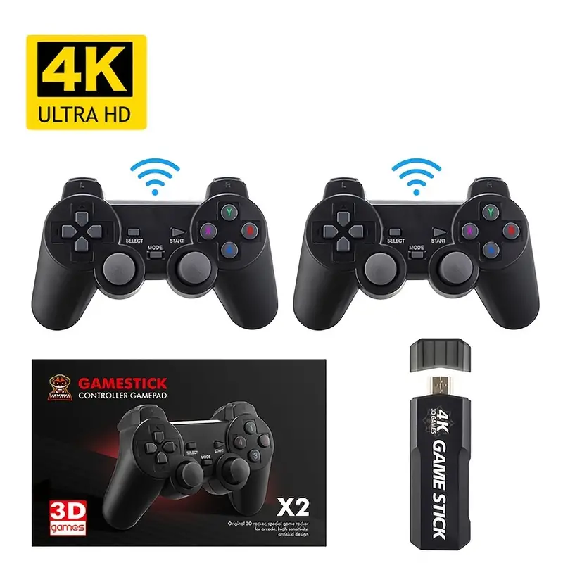 Consola de Jogos Retrô 4K 2.4G Comando Sem Fio 128G VCTEX
