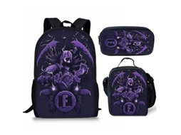 Fortnite Bolsa Escolar Impressa Mochila Infantil 3 Unidades para Crianças-7 3 Unidades