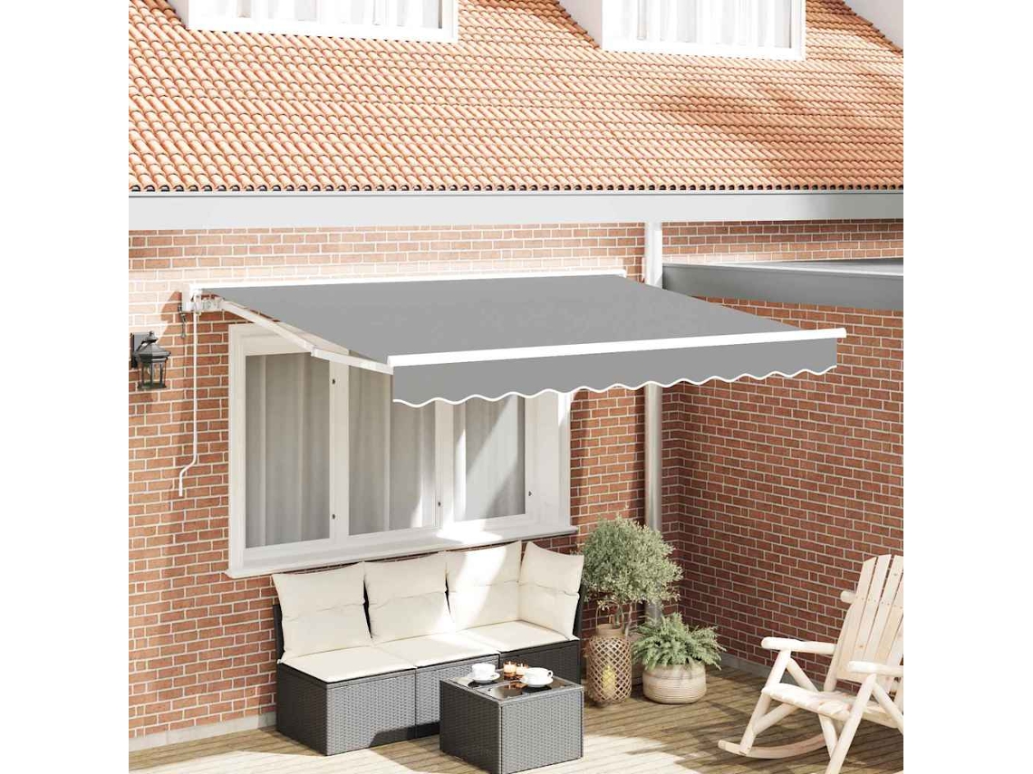 Vidaxl Estrutura De Toldo Branco 3,5 X 2 M Metal