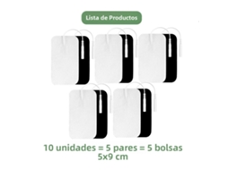 (182 X 10 Unidades, 5x9cm) Adesivos De Eletrodos De Gel Para Emagrecimento E Estimulação Muscular Por Pulso Ems
