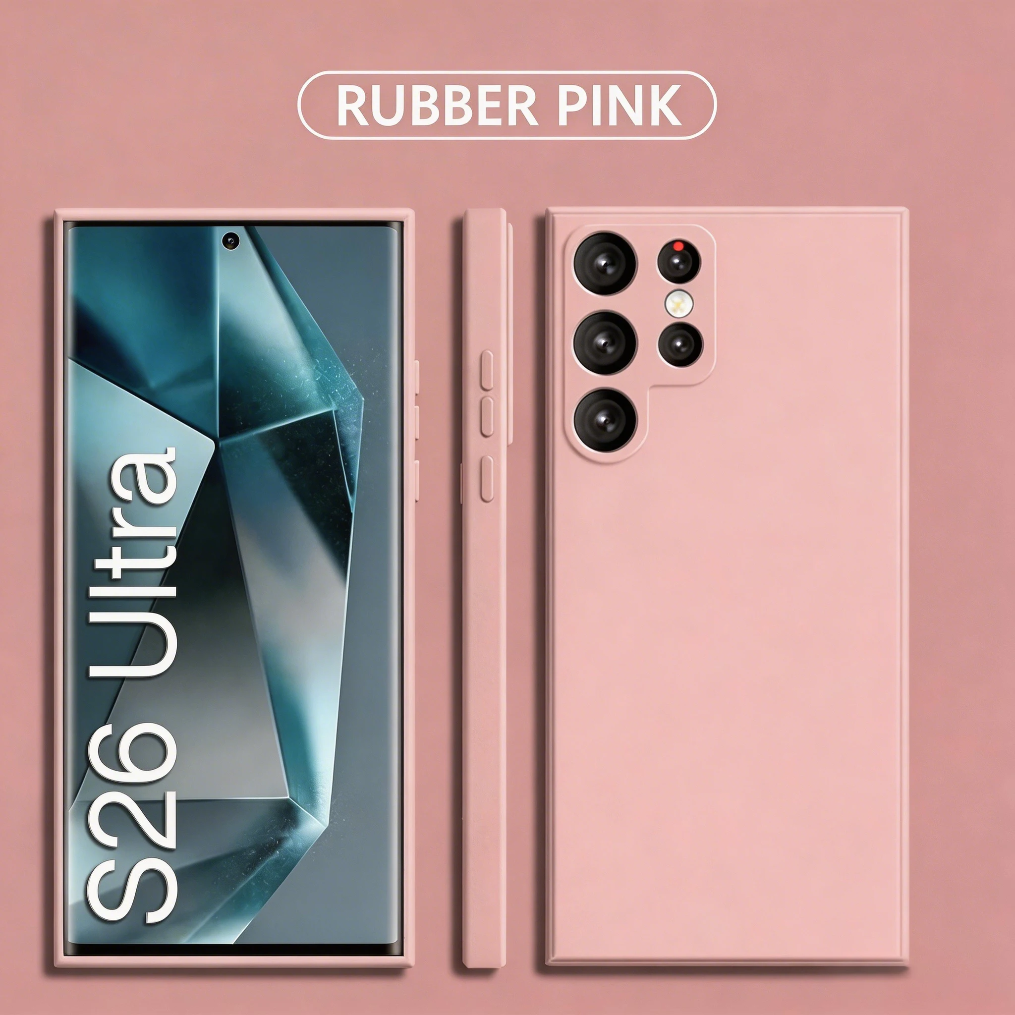 Capa Líquida Quadrada (rosa) Para Samsung Galaxy S23 Com Proteção Para A Câmera.
