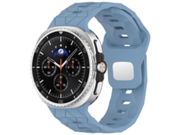 Bracelete Para Samsung Galaxy Watch 8/8 Classic - Silicone Com Textura De Futebol Clássica E Fivela Reversa Em Aço - Azul